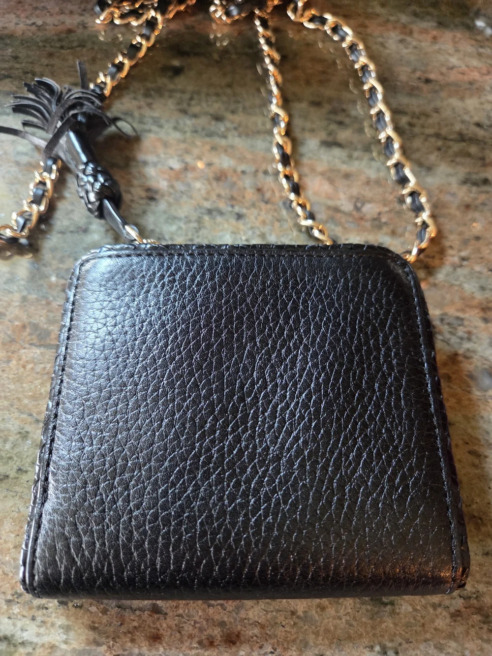 Tory Burch Black Leather Crossbody Bag and Wallet Set